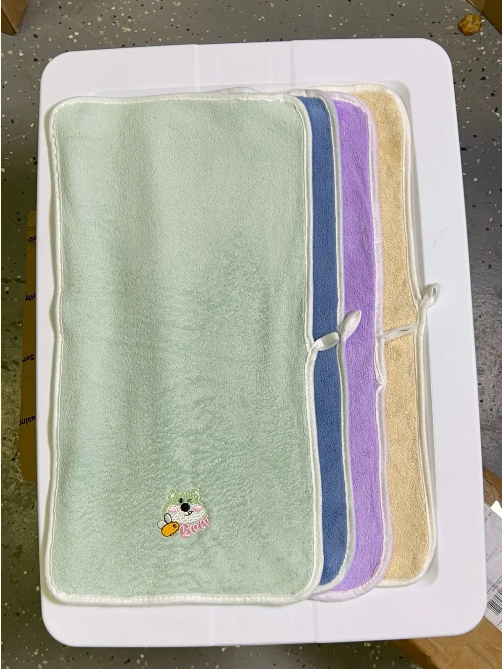 LARGE Soft Terry Towels - Pastel Assorted (4 Pack)